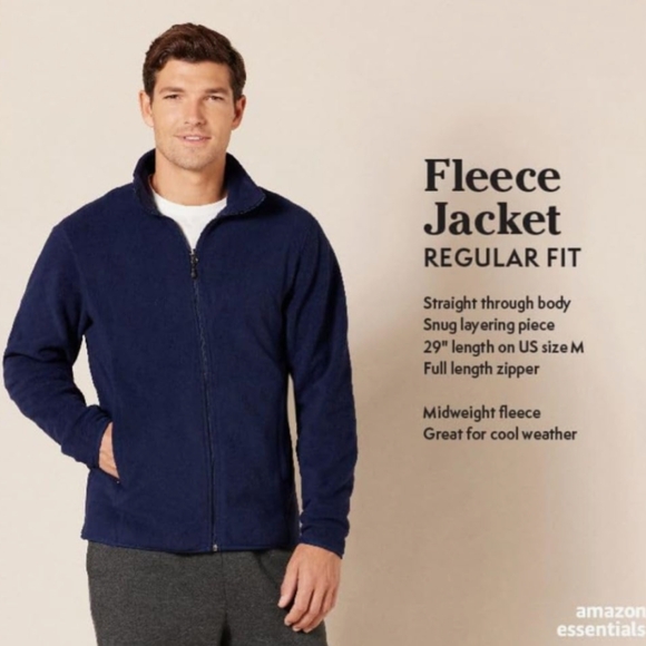 Amazon Essentials Men's Full-Zip Fleece Jacket, XL - Picture 3 of 9